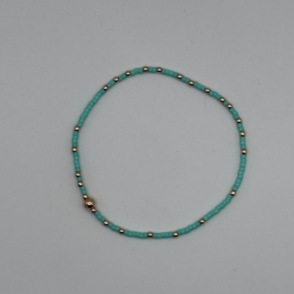 enewton Hope Sincerity Bracelet Turquoise 14K Gold Filled Seed Bead Gold Beads